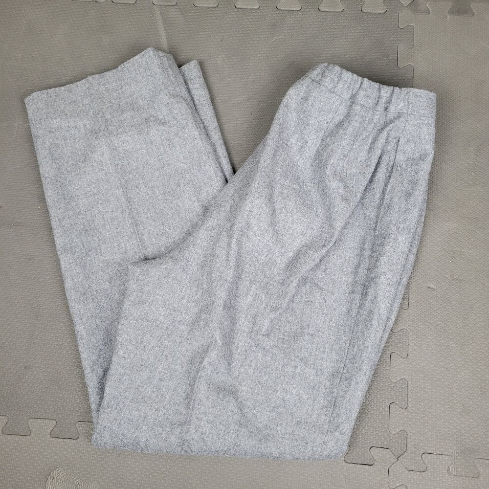 Vintage Pendleton Womens 14 Petite Gray 100% Wool Pants Made USA Pleated